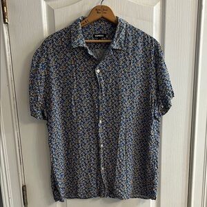 Blue Floral Men's Shirt